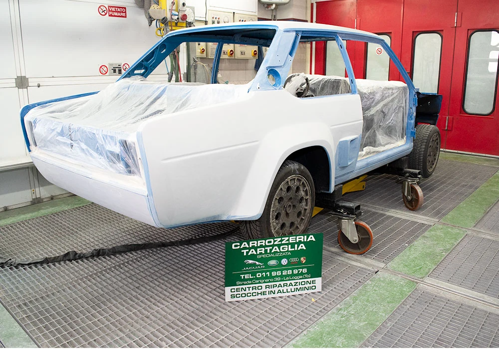Fiat 131 Abarth – preparazione della carrozzeria