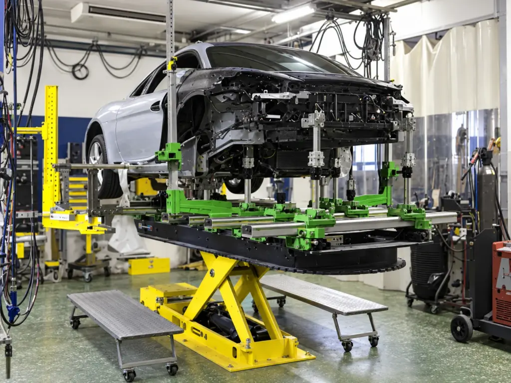 Porsche sul banco di riscontro | Tartaglia Angelo carrozzeria specializzata