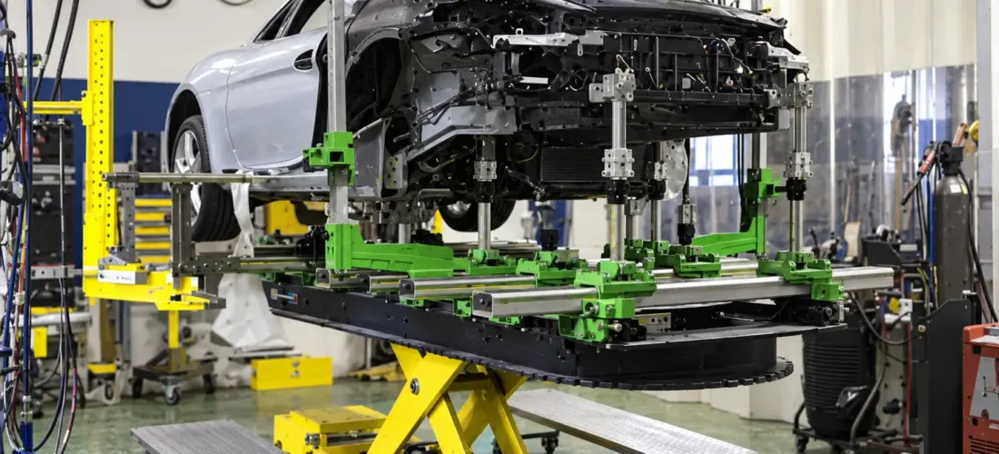Porsche sul banco di riscontro | Tartaglia Angelo carrozzeria specializzata